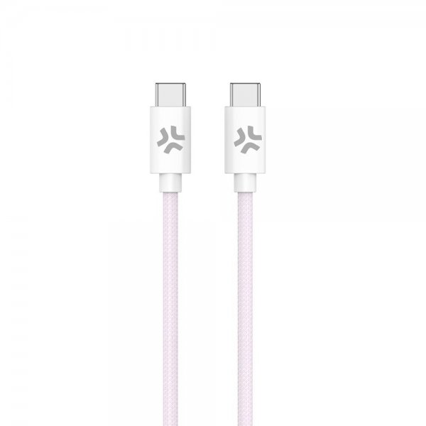 Celly Kabel Cotton Braided USB-C/USB-C 1.5m Rosa