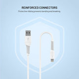 Fixed Kabel Liquid Silicone USB-A/Lightning 1.2m Hvit