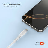 Fixed Kabel Liquid Silicone USB-C/Lightning 1.2m Hvit