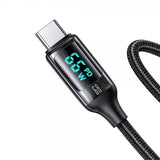 USAMS Kabel U78 Display USB-A/USB-C 1.2 m Svart
