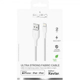 Puro Kabel Ultra Strong Fabric Cable USB-A/Lightning 2m Hvit