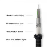 Nomad Kabel Universal Cable 240W 1.5m Kevlar Carbide