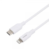 Deltaco Kabel USB-C Cable with Lightning Connector 1m Hvit