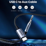 Ugreen Kabel USB-C til 3.5mm AUX 1m