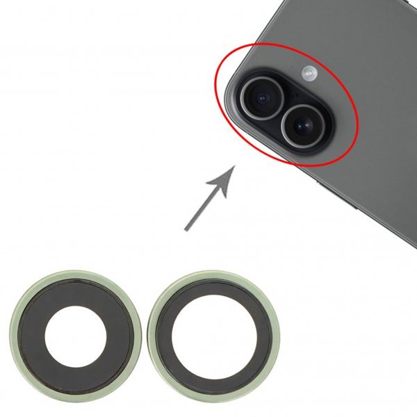 Kameralinser med ramme for iPhone 17 - Grønn
