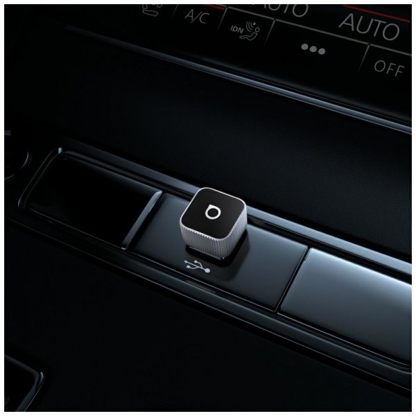 Ottocast Mini Cube Trådløs CarPlay/Android Auto Adapter Silver