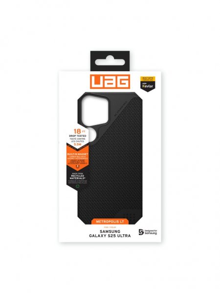 Urban Armor Gear (UAG) Samsung Galaxy S25 Ultra Deksel Metropolis LT MagSafe Kevlar Black