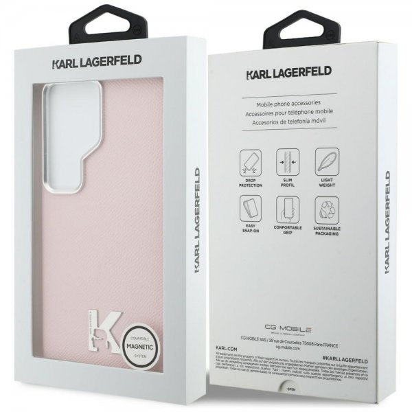 Karl Lagerfeld Samsung Galaxy S26 Ultra Deksel K Logo MagSafe Rosa