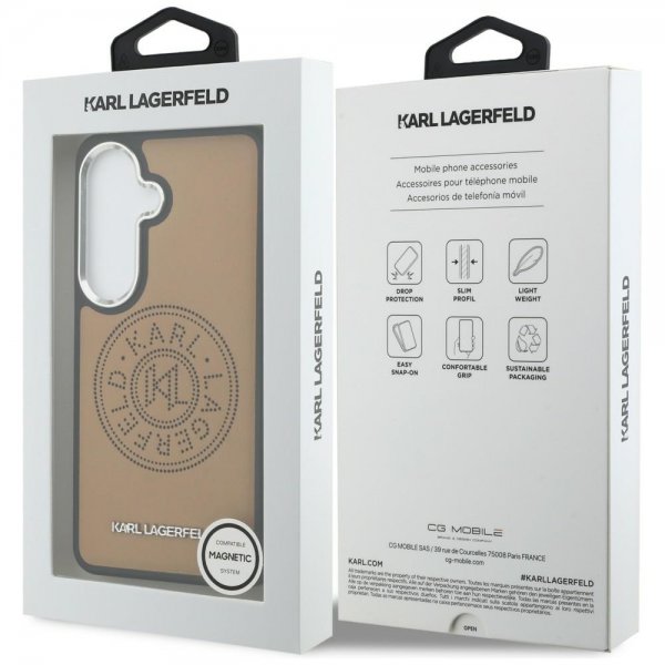 Karl Lagerfeld Samsung Galaxy S26 Deksel Perforated Logo MagSafe Brun