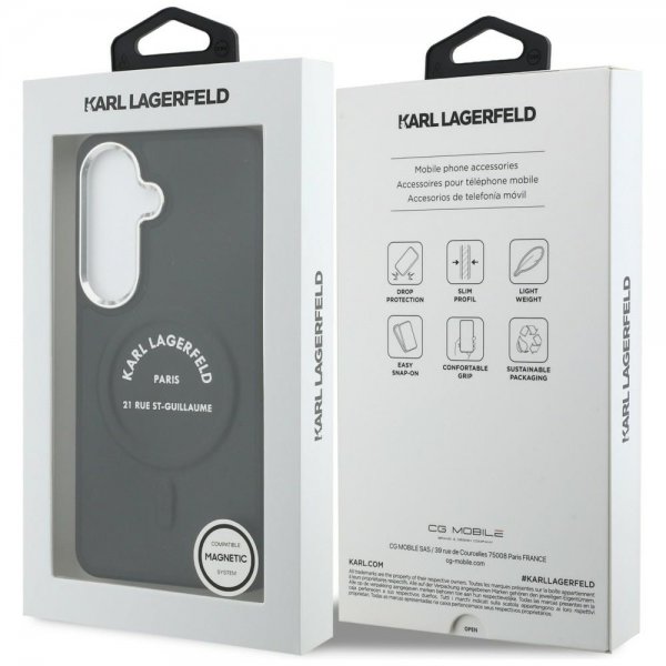 Karl Lagerfeld Samsung Galaxy S26 Deksel Embossed MagSafe RSG Svart