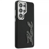 Karl Lagerfeld Samsung Galaxy S26 Ultra Deksel Metal Logo Grained Svart
