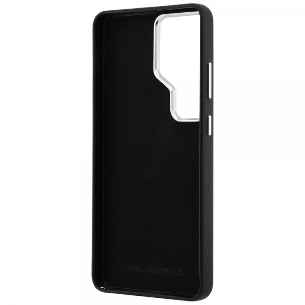 Karl Lagerfeld Samsung Galaxy S26 Ultra Deksel Metal Logo Grained Svart