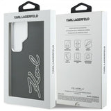 Karl Lagerfeld Samsung Galaxy S26 Ultra Deksel Metal Logo Grained Svart