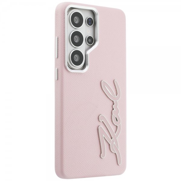 Karl Lagerfeld Samsung Galaxy S26 Ultra Deksel Metal Logo Grained Rosa