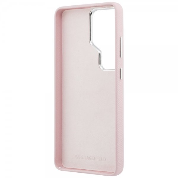 Karl Lagerfeld Samsung Galaxy S26 Ultra Deksel Metal Logo Grained Rosa
