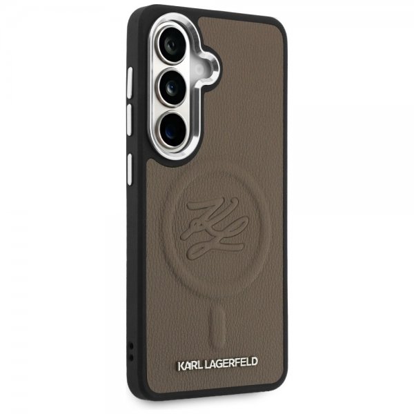 Karl Lagerfeld Samsung Galaxy S26 Plus Deksel Embossed MagSafe Brun
