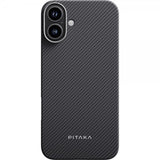 Pitaka iPhone 16 Deksel Ultra-Slim Case MagSafe Black/Grey Twill
