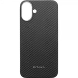 Pitaka iPhone 16 Deksel Ultra-Slim Case MagSafe Black/Grey Twill
