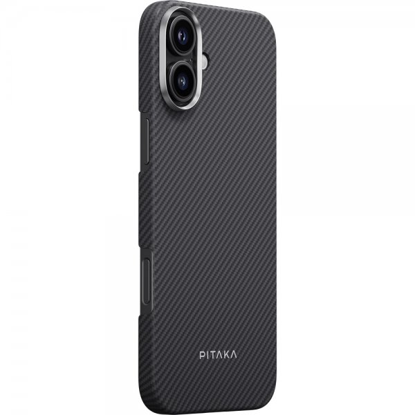 Pitaka iPhone 16 Deksel Ultra-Slim Case MagSafe Black/Grey Twill