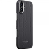 Pitaka iPhone 16 Deksel Ultra-Slim Case MagSafe Black/Grey Twill