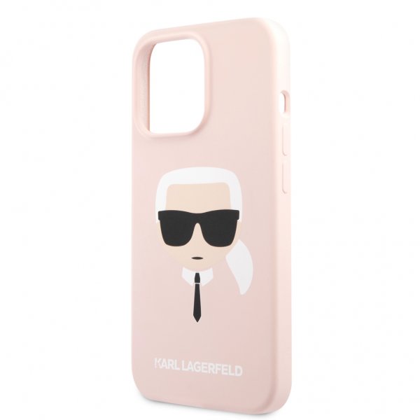 Karl Lagerfeld iPhone 13 Pro Max Deksel Liquid Silicone Ljusrosa