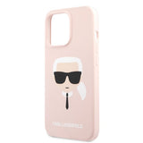 Karl Lagerfeld iPhone 13 Pro Max Deksel Liquid Silicone Ljusrosa