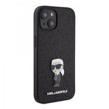 Karl Lagerfeld iPhone 15 Deksel Fixed Glitter Svart