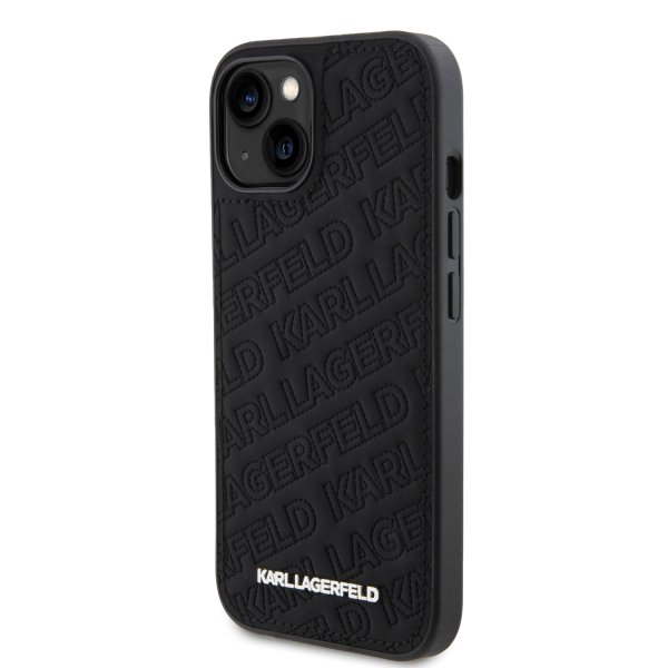 Karl Lagerfeld iPhone 15 Deksel Quilted K Pattern Svart