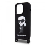 Karl Lagerfeld iPhone 15 Deksel Ikonik Crossbody Svart
