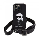 Karl Lagerfeld iPhone 15 Deksel Ikonik Crossbody Svart