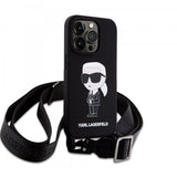 Karl Lagerfeld iPhone 15 Deksel Ikonik Crossbody Svart