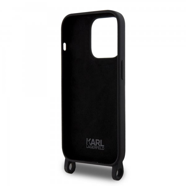 Karl Lagerfeld iPhone 15 Deksel Ikonik Crossbody Svart