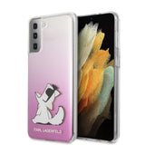 Karl Lagerfeld Samsung Galaxy S21 Plus Deksel Choupette Transparent Rosa