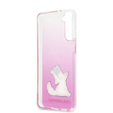 Karl Lagerfeld Samsung Galaxy S21 Plus Deksel Choupette Transparent Rosa