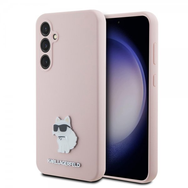 Karl Lagerfeld Samsung Galaxy S23 FE Deksel Liquid Silicone Choupette Rosa