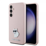 Karl Lagerfeld Samsung Galaxy S23 FE Deksel Liquid Silicone Choupette Rosa
