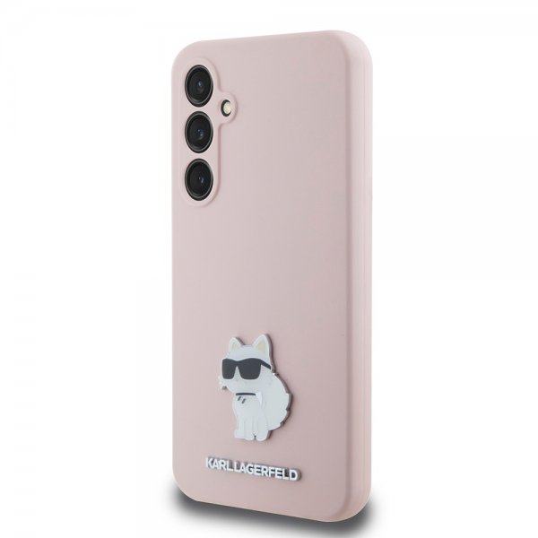 Karl Lagerfeld Samsung Galaxy S23 FE Deksel Liquid Silicone Choupette Rosa