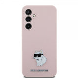 Karl Lagerfeld Samsung Galaxy S23 FE Deksel Liquid Silicone Choupette Rosa