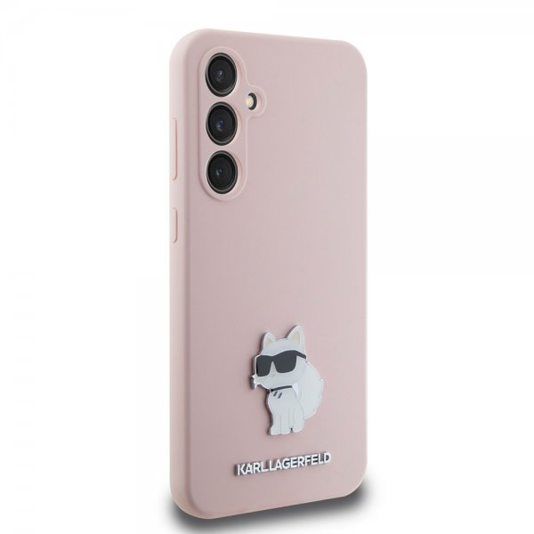 Karl Lagerfeld Samsung Galaxy S23 FE Deksel Liquid Silicone Choupette Rosa