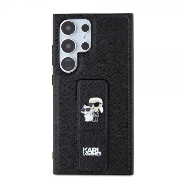 Karl Lagerfeld Samsung Galaxy S24 Ultra Grip & Stand Saffiano Svart