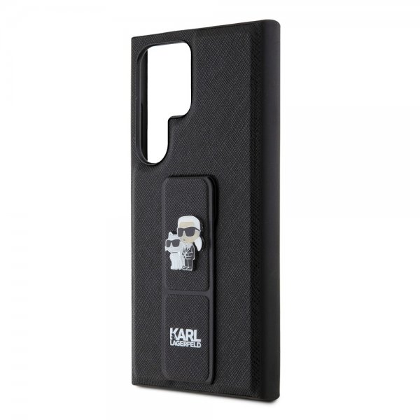 Karl Lagerfeld Samsung Galaxy S24 Ultra Grip & Stand Saffiano Svart