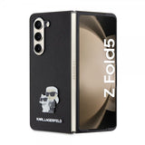 Karl Lagerfeld Samsung Galaxy Z Fold 5 Deksel NFT Karl & Choupette Pin Saffiano Svart