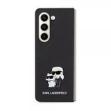Karl Lagerfeld Samsung Galaxy Z Fold 5 Deksel NFT Karl & Choupette Pin Saffiano Svart
