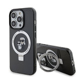 Karl Lagerfeld iPhone 15 Plus Deksel Ring Stand MagSafe Svart