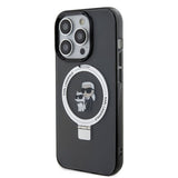 Karl Lagerfeld iPhone 15 Plus Deksel Ring Stand MagSafe Svart