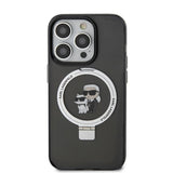Karl Lagerfeld iPhone 15 Plus Deksel Ring Stand MagSafe Svart