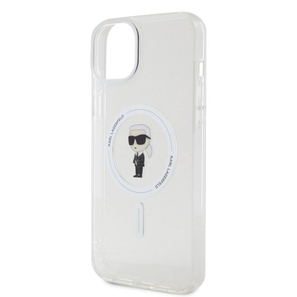 Karl Lagerfeld iPhone 15 Deksel Ikonik MagSafe Transparent