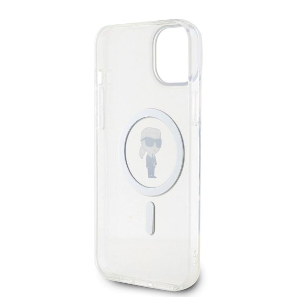 Karl Lagerfeld iPhone 15 Deksel Ikonik MagSafe Transparent