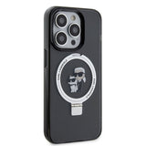 Karl Lagerfeld iPhone 15 Deksel Ring Stand MagSafe Svart