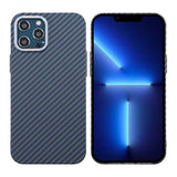 iPhone 12 Pro Max Deksel Karbonfibermønster Blå